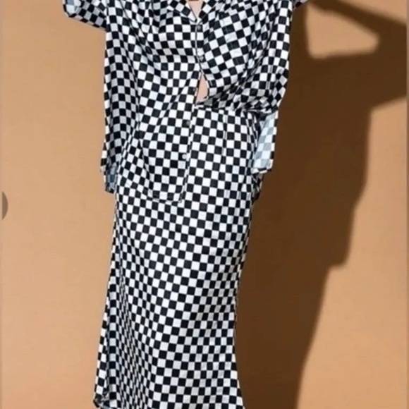 NWT Dressed in LALA Black and White Checkered Set - Picture 2 of 4